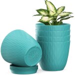 Teppe - lot de 5 pots de fleurs avec systme d'irrigation, 15, 3 cm, avec systme d'irrigation, cache ...