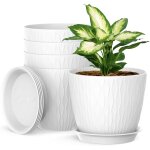 Teppe - lot de 5 pots de fleurs avec systme d'irrigation, 20, 3 cm, avec systme d'irrigation, cache ...