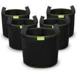 Teppe - lot de 5 sacs pomme de terre plantation 40l Ø 38cm hauteur 33, 5cm sacs  plantes grande capacit ...