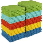 Teppe - lot de 50 chiffons de nettoyage en microfibre, torchons lavette microfibre mnage plus doux, ...