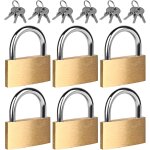 Teppe - lot de 6 cadenas a cl 30 mm en laiton avec 18 cls etanches, cadenas rsistant aux intempries ...