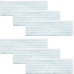 Teppe - lot de 6 housses de vadrouille en microfibre pour leifheit profi xl micro duo / profi xl cotton ...