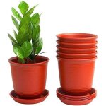 Teppe - 6 pices pots de fleurs en plastique, 15, 5cm epaissir les pots de plantes conteneur de plantes ...