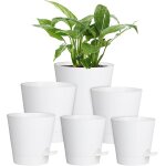 Teppe - lot de 6 pots de fleurs  arrosage automatique - 20, 3 / 17, 8 / 16, 5 / 15, 2 / 14 / 12, 7 cm ...