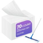 Teppe - 70 pcs lingette poussire 29 x 20 cm, chiffon de nettoyage de sol sec, lingette serpillire sol, ...