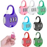 Teppe - lot de 8 mini cadenas a combinaison a 3 chiffres rinitialisables - multicolores - avec code ...