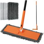 Teppe - balai serpillre plateau avec panneau pliable a 90, 2 tampons chenille et 2 microfibres, pour ...