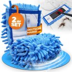 Teppe - dual active lot de 2 serpillres pour nettoyage humide et sec (dual active, 40 cm)