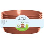 Teppe - g04118 lot de 5 soucoupes pour pot de fleurs couleur terre cuite 12, 7 / 15 cm