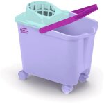 Teppe - happy rainbow seau de serpillre avec essoreur et roulettes pivotantes recycles 14 l durable ...