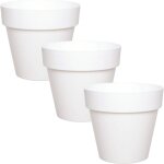 Teppe - ibi pot de fleur plastique 3 x 14 cm - blanc - cache pot plante interieur Teppe - ibi pot de fleur plastique 3 x 14 cm - blanc - cache pot plante interieur