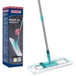 Teppe - lave - sol profi xl micro duo manche acier, balai microfibre avec housse lavable et manche de ...