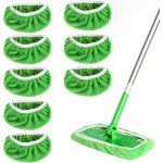 Teppe - lingettes de sol rutilisables en microfibre ¿ pour utilisation humide ou sche - set de 8 pices ...