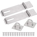 Teppe - loquets a cadenas en acier inoxydable, 5 pouces fermoir moraillon loquet de porte avec vis pour ...