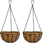 Teppe - panier de fleurs à suspendre en fibre de coco - pot décoratif intérieur / extérieur avec support ... Teppe - panier de fleurs à suspendre en fibre de coco - pot décoratif intérieur / extérieur avec support ...