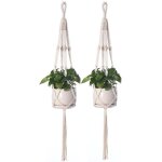 Teppe - plant cintres 2 pièces macramé support pots pour fleur macramé plant hangers corde de coton pour ... Teppe - plant cintres 2 pièces macramé support pots pour fleur macramé plant hangers corde de coton pour ...