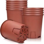 Teppe - pots de fleurs, 20. 9cm 5pcs pots de plantes en plastique avec trou de drainage pour intrieur, ...