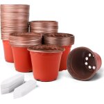 Teppe - pot de fleur plastique 100 pièces pots de plantes en plastique, pots semis 9, 8 cm diamètre pot ... Teppe - pot de fleur plastique 100 pièces pots de plantes en plastique, pots semis 9, 8 cm diamètre pot ...