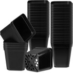 Teppe - pots pour semis 7cm 50 pices - carrs en plastique rutilisables pour ppinire, repiquage et ...