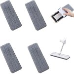Teppe - tampons nettoyage plats remplacement, 4 pcs tampon de nettoyage de t�te de balai de m�nage en ...
