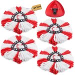 Teppe - ttes de balai de remplacement pour vi - leda turbo accessoires pour serpillires 4 pices - ...