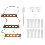 Terrarium de plantes à suspendre au mur à 3 niveaux avec 12 tubes à essai, support suspendu, station ... Terrarium de plantes à suspendre au mur à 3 niveaux avec 12 tubes à essai, support suspendu, station ...