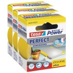 Tesa lot de 3 rubans toil adhsif extra power 38 mm x 2, 75 m jaune