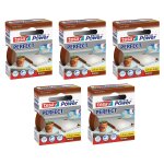 Tesa lot de 5 rubans toil adhsif extra power 19 mm x 2, 75 m marron