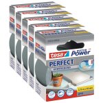 Tesa lot de 5 rubans toil adhsif extra power 38 mm x 2, 75 m gris