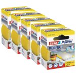 Tesa lot de 5 rubans toil adhsif extra power 38 mm x 2, 75 m jaune