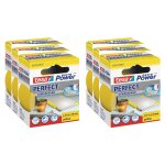 Tesa lot de 6 rubans toil adhsif extra power 38 mm x 2, 75 m jaune