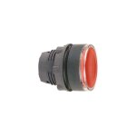 T?te de bouton - poussoir lumineux diam?tre 22 rouge affleurant avec garniture en plastique