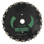 T�te de d�broussailleuse 9 pouces avec 20 dents, plateau rotatif, lames de d�broussailleuse en acier