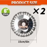 Tte de dbroussailleuse en fil d'acier de 6 / 8 / 10 pouces, accessoires de tondeuse  gazon, pices ...