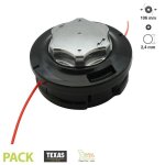 Tte de dbroussailleuse pro base aluminium texas fil 2, 4mm diamtre 106mm filtage 10 x 1. 25