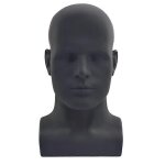 Tete de mannequin homme professionnelle (noir mat)