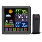 Thermomtre d'intrieur et d'extrieur sans fil, station mto, couleur lcd, hygromtre avec rveil