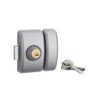 Thirard - verrou de porte d'entr�e vitr�e universel 6 goup. 45 mm argent