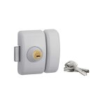 Thirard - verrou de porte d'entr�e vitr�e universel 6 goup. 45 mm blanc