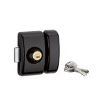 Thirard - verrou de porte d'entr�e vitr�e universel 6 goup. 45 mm noir
