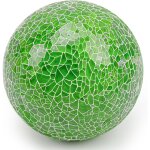 Tianyi - 1 pice dcorative verte de 8, 4 cm, centre de table, boules de mosaque en verre, vases, bols, ...