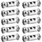 Tianyi - 10 pcs serre  capuchon pour cbles de 1  2mm, pinces  double extrmit en fil d'acier pour ...