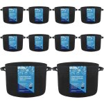 Tianyi - lot de 10 sacs  plantes 60 l non tiss sac de culture sac de terreau sacs de plantation grow ...