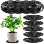 Tianyi - lot de 10 soucoupes de pot de fleurs - noir - 30 cm - support pour plantes - dessous de pot ...