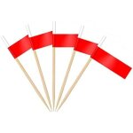 Tianyi - 100pcs cure - dent drapeau polonais, pic pour topper de coupe, pologne pour jardin bar pub euro ...