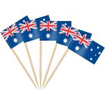 Tianyi - 100pcs drapeau cure - dent australien, pic drapeau australie pour topper de coupe, cure dent ...