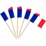 Tianyi - 100pcs drapeau cure - dent france, pic francais pour topper de coupe, cure dent drapeau franais ...