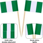 Tianyi - 100pcs drapeau cure - dent nigeria, pic drapeaux nigeria pour topper de coupe, cure dent drapeau ...