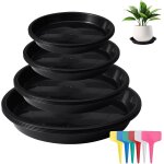 Tianyi - 16 pices coupelle pot de fleur, 12 / 16 / 18 / 20 cm soucoupe pot fleur avec 18 pices etiquettes ...
