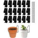Tianyi - 18 pièces support jardiniere balcon, porte plante mural en métal, supports de pots, support ... Tianyi - 18 pièces support jardiniere balcon, porte plante mural en métal, supports de pots, support ...